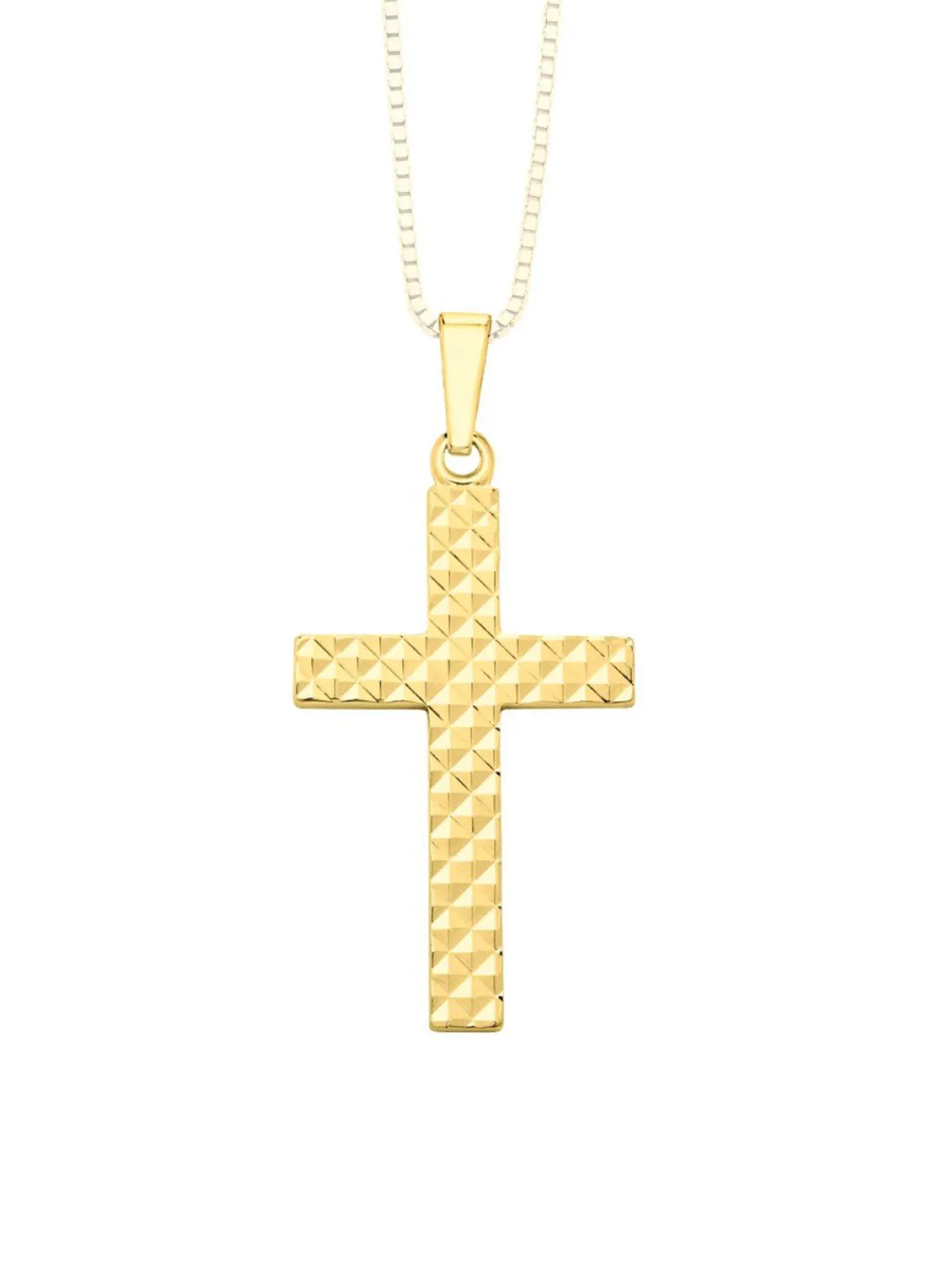 Kreuz-Anhänger mit Diamantmuster