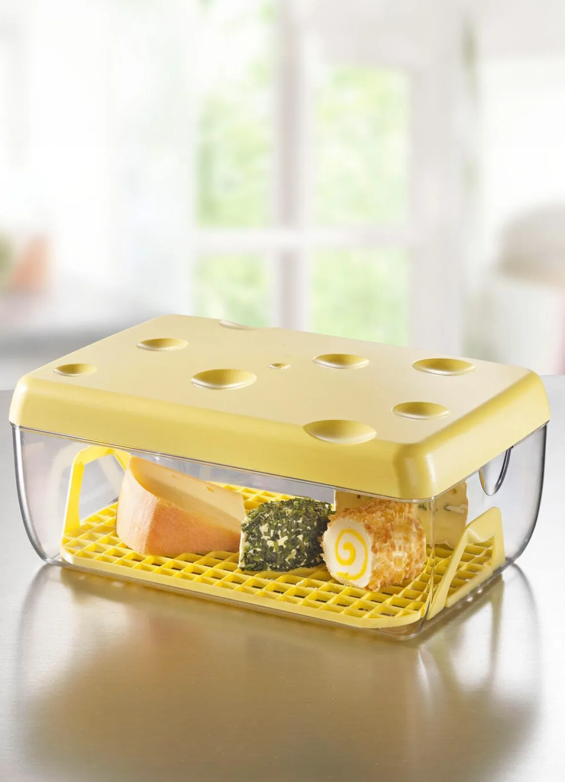 Käsebox mit Gitterboden für längere Frische