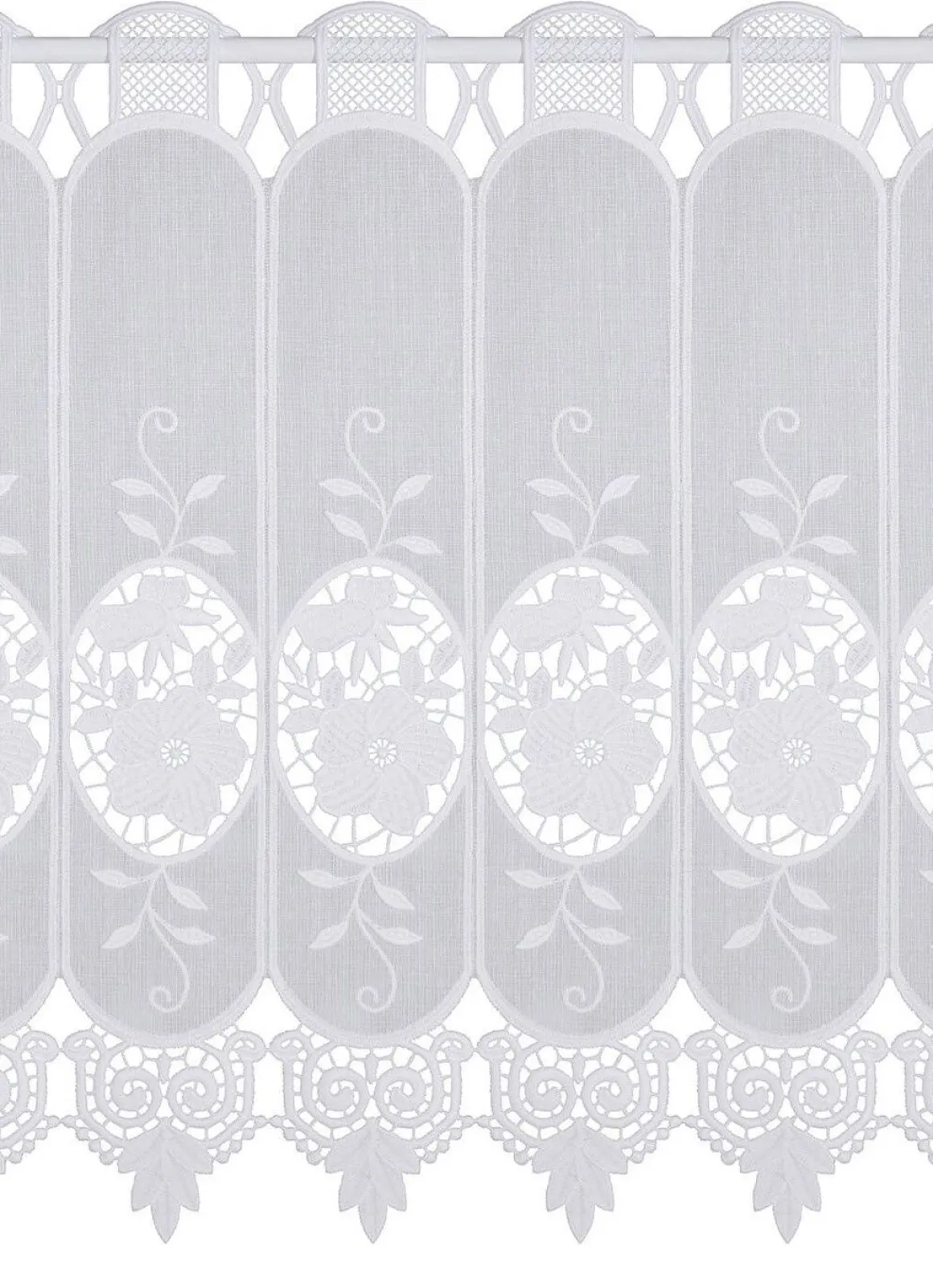 Kurzstore mit Blumen in Macramé-Spitze