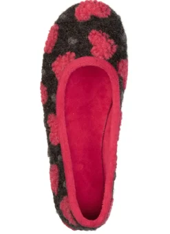 Laurina, stylische Damen-Ballerinas, mit Herzchen-Dessin