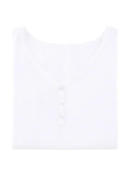 Laurina Trägershirt mit Zierknopfleiste