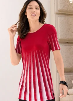 Longshirt mit Plissee-Optik