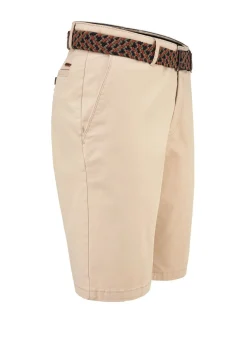 Lässige "Redpoint"-Bermudas mit Stoffgürtel in 3 Farben