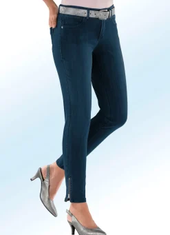 Magic-Jeans mit modischen Reißverschlüssen an den Beinabschlüssen