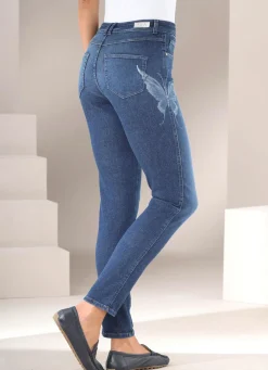 Magic-Jeans mit Schmetterlingswascheffekt