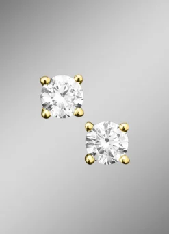 Massive Ohrstecker mit Brillant