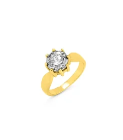 Massiver Damenring mit Brillant