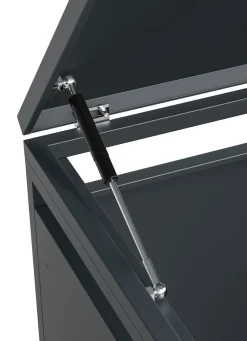 Mülltonnenbox „Lacina“, Türen in Holzoptik