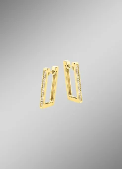 Moderne Creolen mit Brillanten