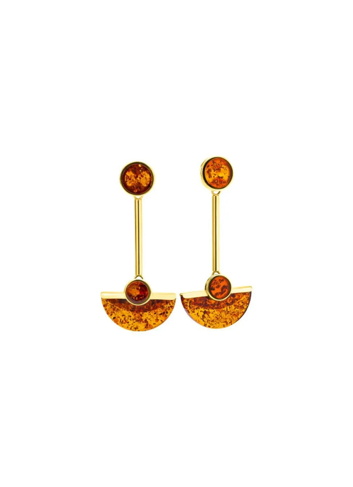 Moderne Ohrstecker mit Bernstein