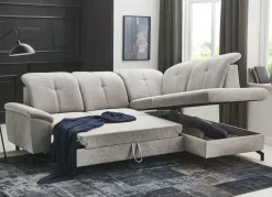 Moderne Polsterecke mit Bettfunktion und Bettkasten