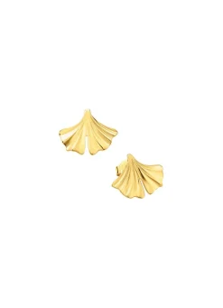 Natürliche Eleganz: Ohrstecker Ginkgoblatt
