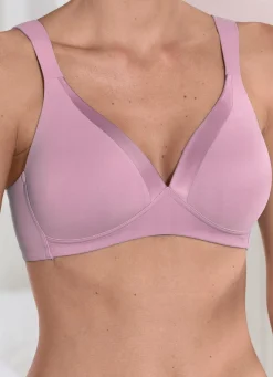 Naturana BH mit Satinblende am Dekolleté