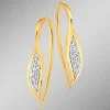 Ohrhaken in Bicolor mit 20 Brillanten