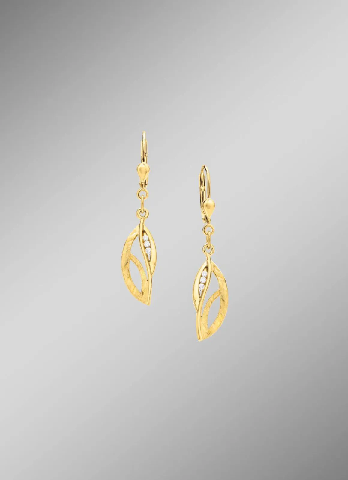 Ohrringe aus Gold mit Zirkonia