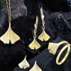 Ohrringe im Ginkgoblatt-Design