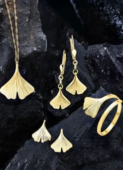 Ohrringe im Ginkgoblatt-Design