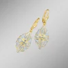 Ohrringe mit Diamanten im Blumendesign