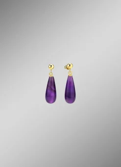 Ohrstecker aus Gold mit Amethyst