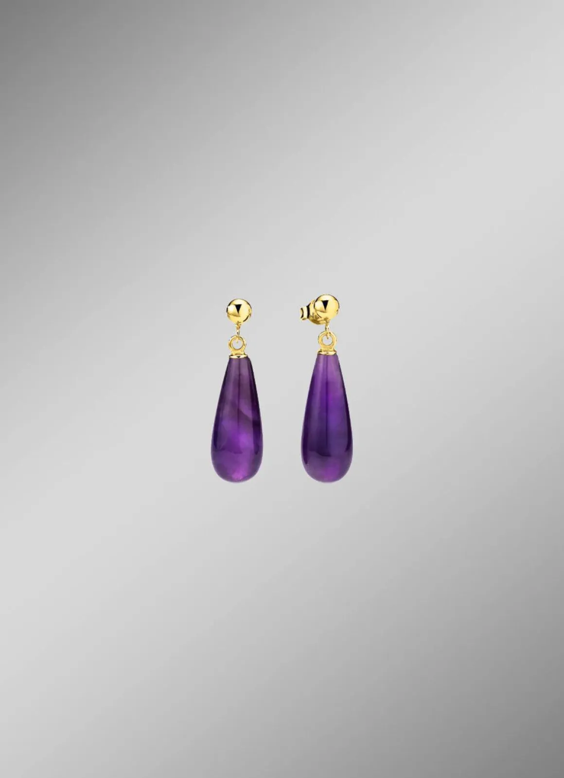 Ohrstecker aus Gold mit Amethyst