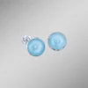 Ohrstecker mit echt Milky-Aquamarin
