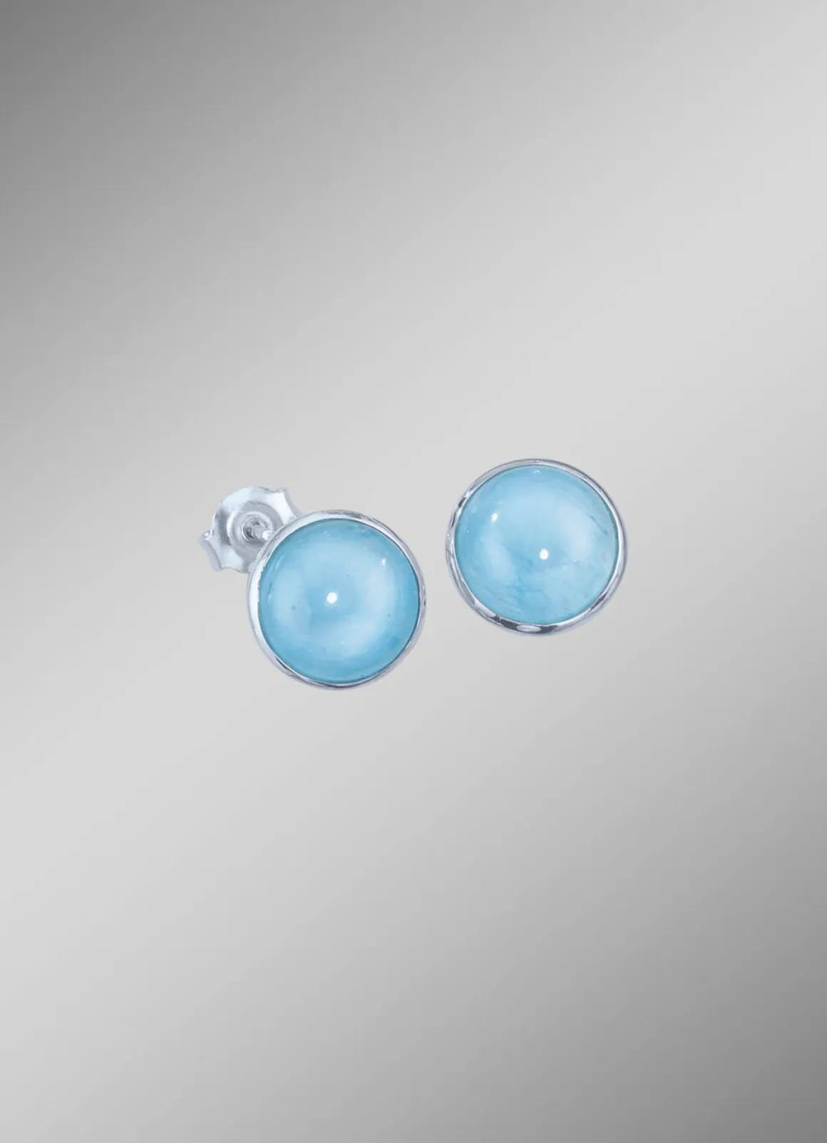 Ohrstecker mit echt Milky-Aquamarin