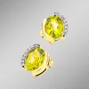 Ohrstecker mit echt Peridot und synth. Zirkonia