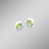 Ohrstecker mit echt Peridot und synth. Zirkonia