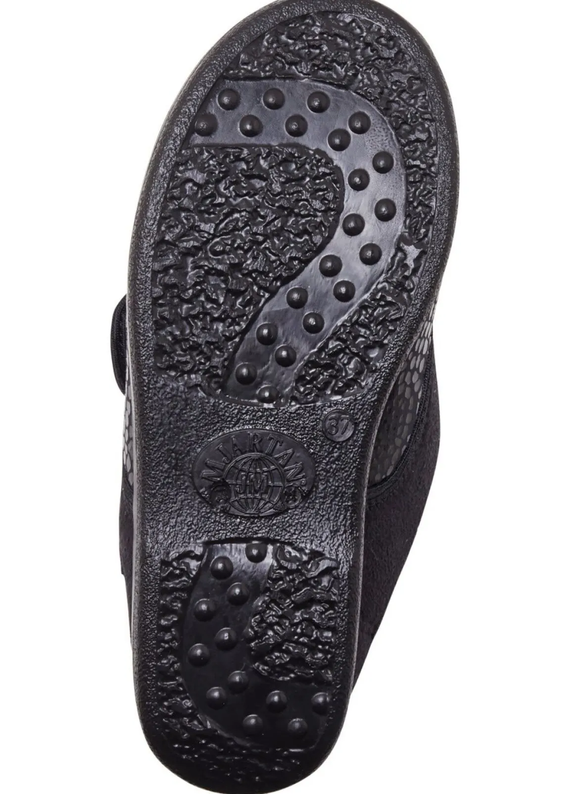Pantoffel aus Elastik und Veloursmaterial