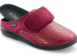 Pantoffel aus Elastik und Veloursmaterial