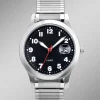 Para-Quartz-Herrenuhr mit Edelstahlzugband