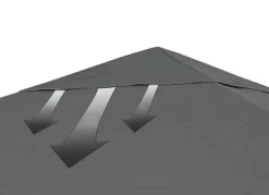 Pavillon mit Gestell aus pulverbeschichtetem Stahl