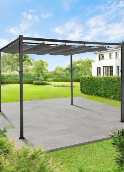 Pergola mit pulverbeschichtetem Stahlgestell