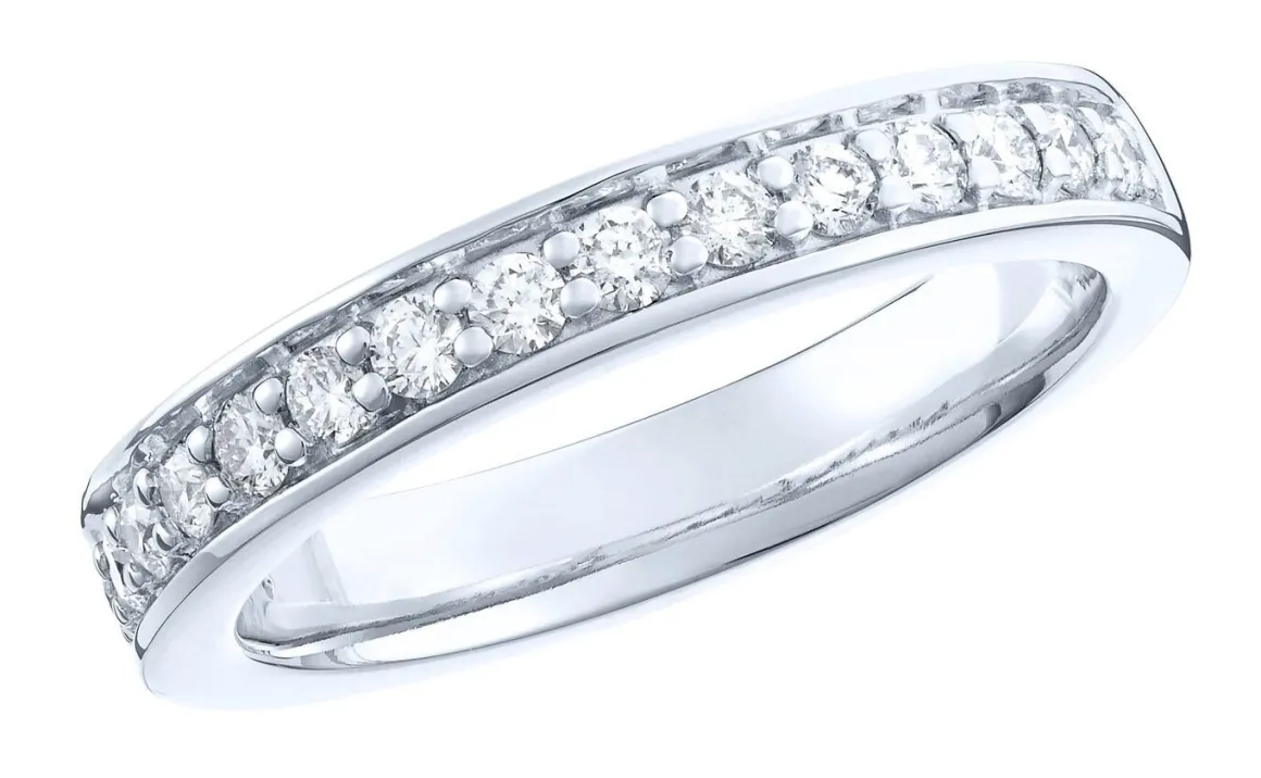 Platin Memoire-Ring mit lupenreinen Brillanten