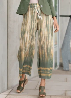 Plissee-Culotte mit geflochtenem Bindeband