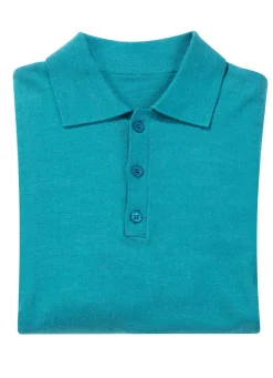 Polopullover mit kurzer Knopfleiste in 4 Farben