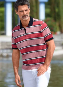 Poloshirt mit Strickkragen