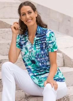 Poloshirt mit V-Ausschnitt