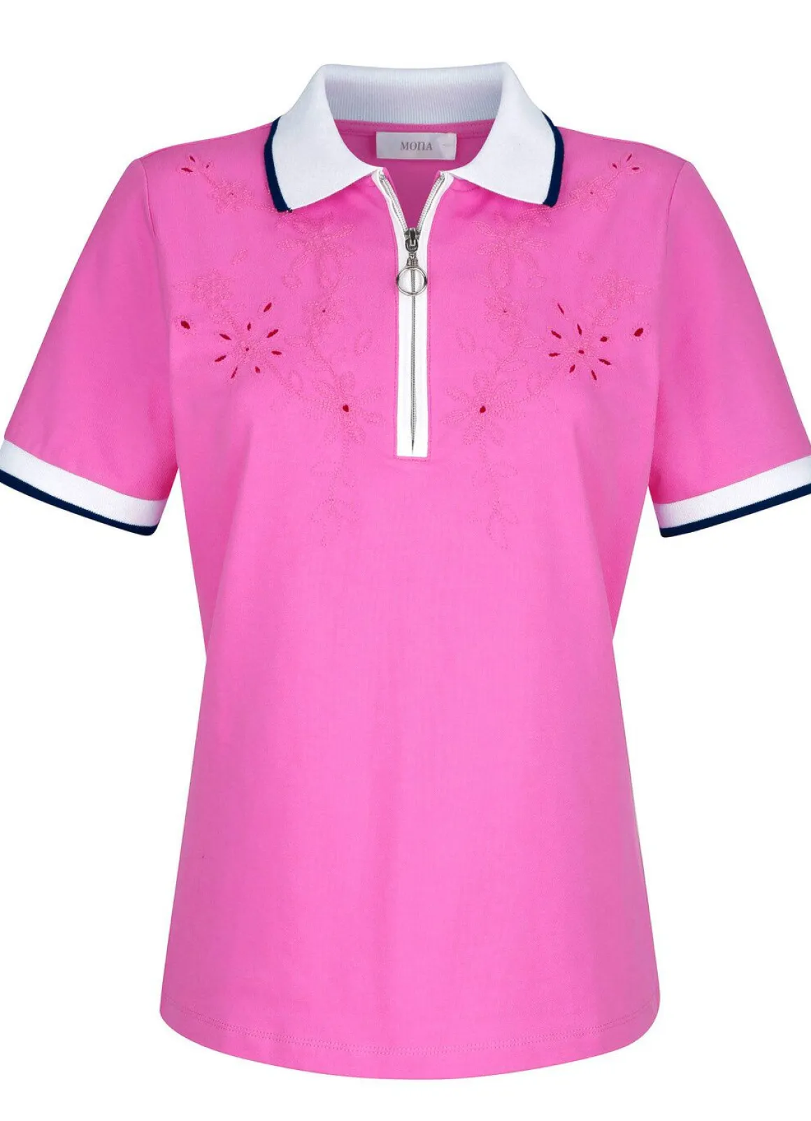Poloshirt mit Cut-Outs in 2 Farben