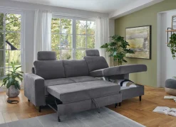 Polsterecke mit Bettfunktion und Longchair