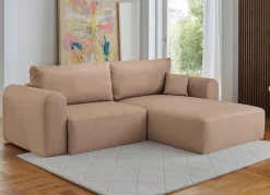 Polsterecke mit Bettfunktion und Dekokissen