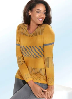 Pullover mit Modal und interessantem Streifenmuster