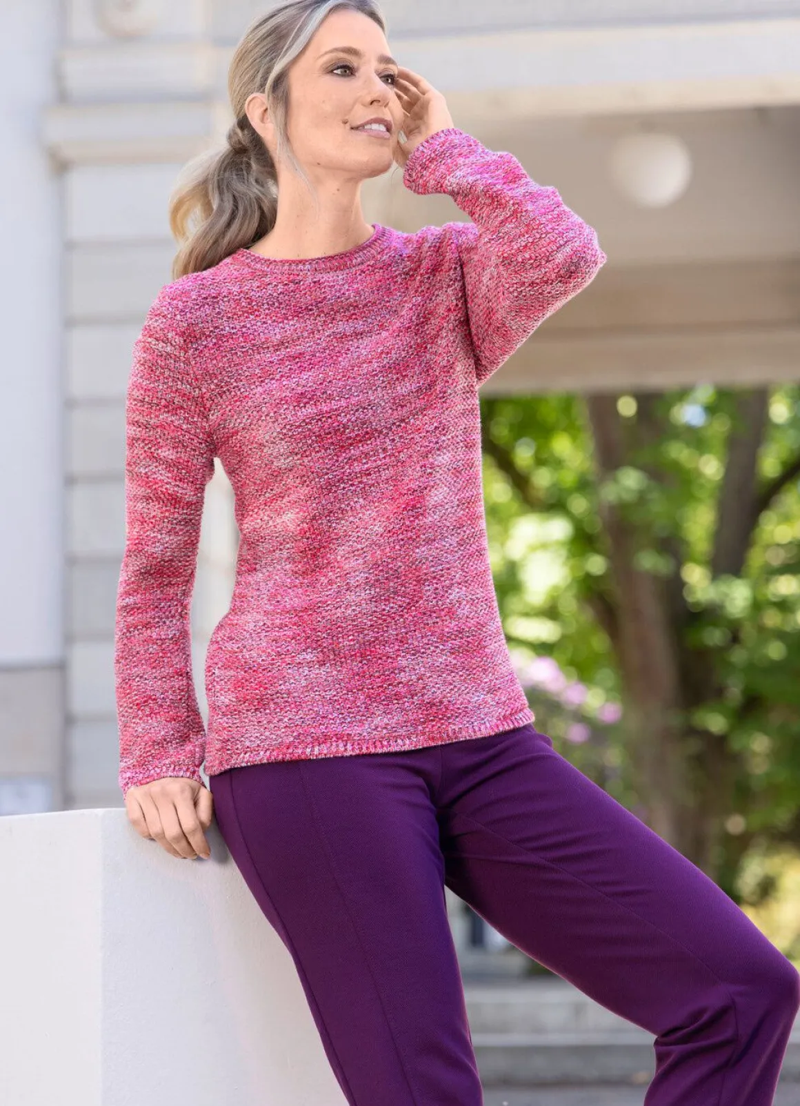 Pullover mit Reiskornstruktur