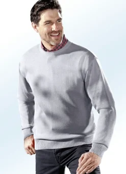 Pullover mit rundem Halsausschnitt in 5 Farben