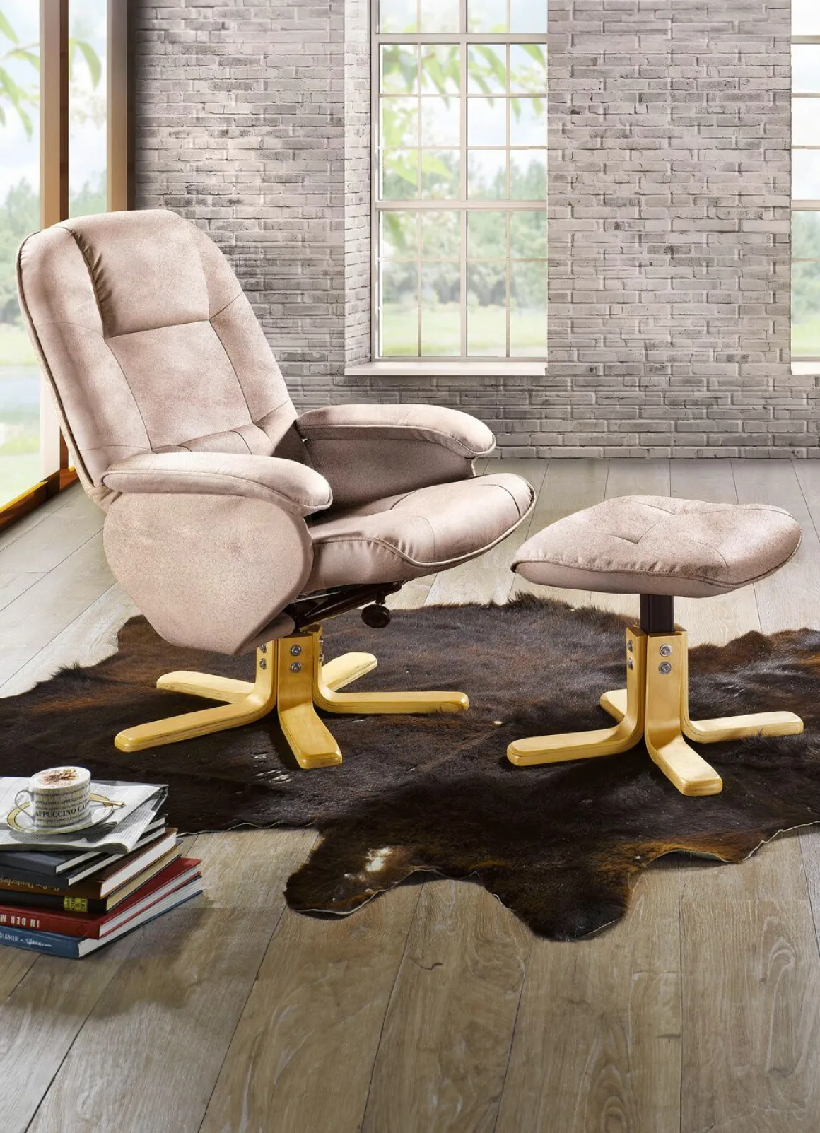Relax-Sessel mit Hocker