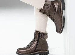 Remonte Schnür-Stiefelette mit Plüschkragen