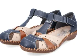 Rieker, leichte Damen-Sandalen, Weite G, mit Klettverschluss