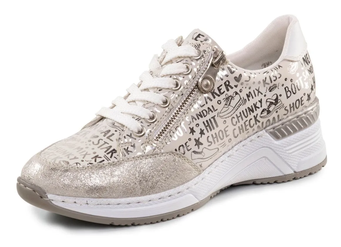 Rieker Schnür-Sneaker aus bedrucktem Synthetikmaterial