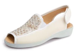 Sandale aus elastischem Textilmaterial