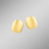Satinierte Ohrstecker aus Gold